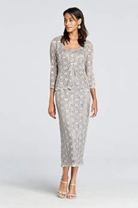 mother of the bride dress tea length sheath 3/4 sleeves mother and special guest dress - rm richards HFOOTBD