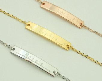 name bracelets custom bar bracelet: baby name bracelet, bracelet with name, personalized  bar AJDTKDH