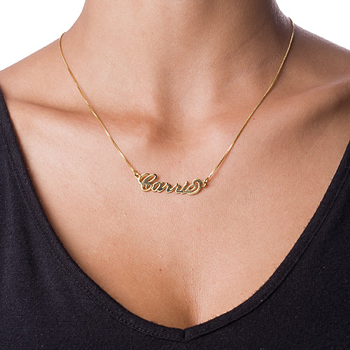 name necklace ... small 18k gold-plated silver  ADPAZZH