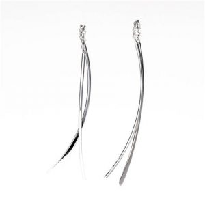 nancy b-threader earrings - 14k white gold-13024wg-13025wg DOYPZVZ