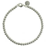 navika tiffany style 4mm silver bead bracelet YBDUIQP