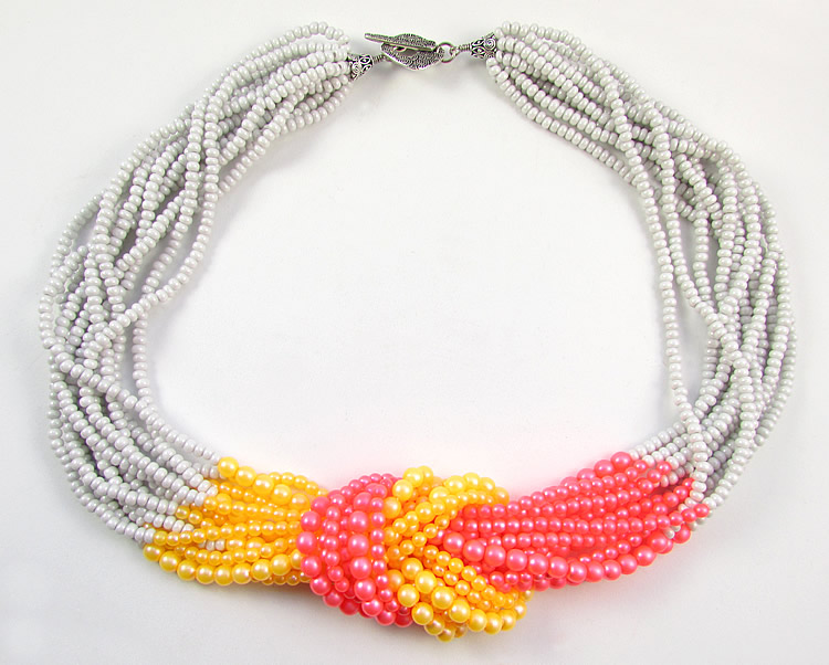 necklace beads knotty neon seed bead necklace knotnecklace2 KTCQHMH