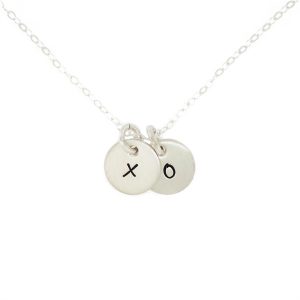 necklace charms la petite round initial charm necklace LPEPTMT