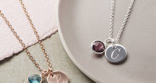 necklace pendants personalised initial birthstone necklace QABKISM
