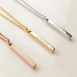 necklace pendants personalized necklace vertical bar necklace rose gold necklace pendant  necklace grandma OUYUQJI