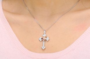 necklaces for women blue sweet couple necklaces, rose gold cross pendant for women,  personalized NCSXLSM