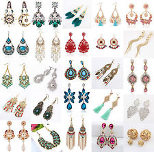 new 1 pair elegant women crystal rhinestone ear stud fashion earrings chain RFLJSYZ