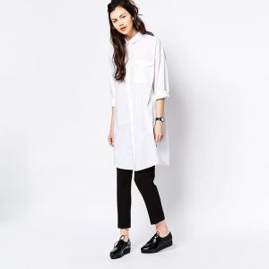 new 2015 brief style white loose women dress long shirts casual . CRLWFHT