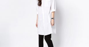 new 2015 brief style white loose women dress long shirts casual . CRLWFHT