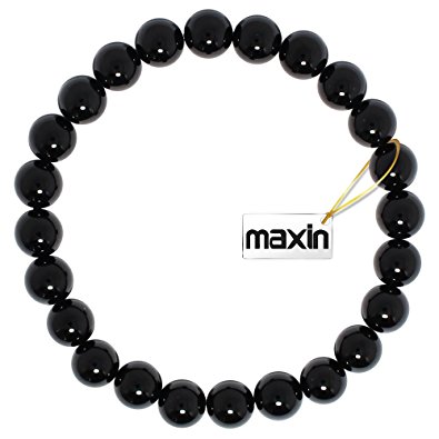 onyx jewelry natural genuine black onyx beads, maxin bling jewelry 8mm semi-precious  gemstones LQXZOQS