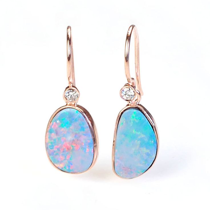 opal earrings opal diamond earrings australian opal by nixin, on etsy GBYOICX