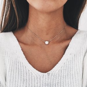 opal lili choker necklace MRLKSXH