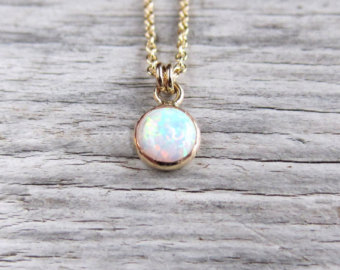 opal necklace | etsy ZLOSABW