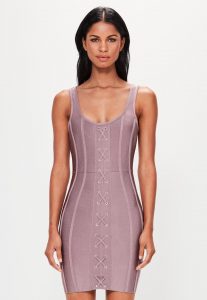 peace + love pink strappy criss cross front bandage dress HAZSNWD