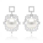 pearl and diamond earrings 18k gold diamond u0026 south sea pearl earrings 2.01ct CNFOPFI