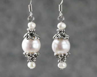 pearl drop earrings bridesmaids gifts free us shipping handmade anni designs BOKQJLI