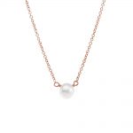 pearls of love, small pearl necklace, rose gold filled HGXTWOY