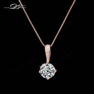 pendants for women double fair ol style cubic zirconia chain necklaces u0026 pendants rose gold VOHWCUL