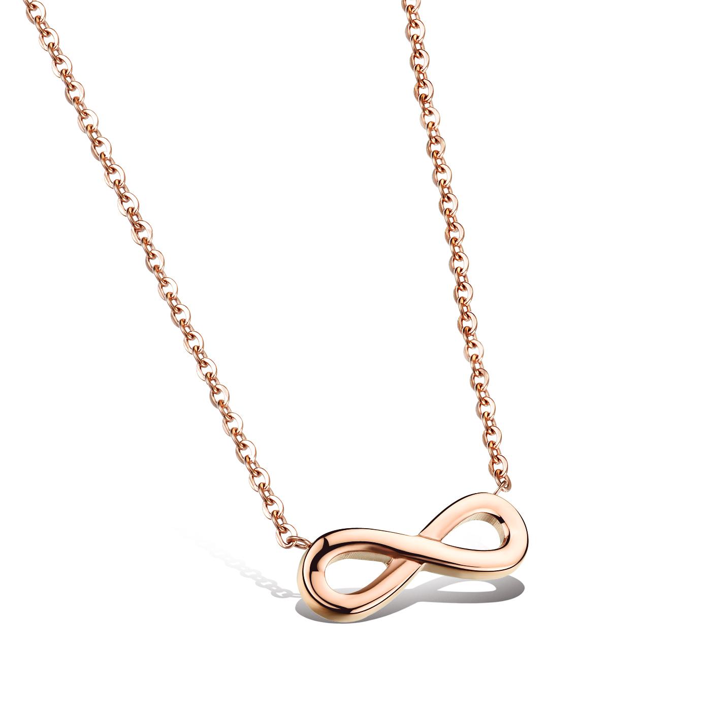 pendants for women wholesale fashion simple rose gold infinity symbol pendant necklaces women  chain QRXJFOC