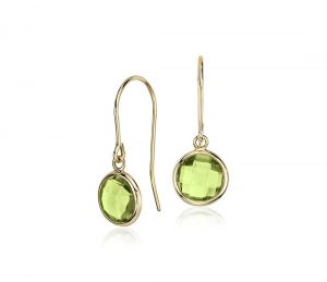 peridot earrings peridot solitaire earrings in 14k yellow gold (7mm) NXSEMXC