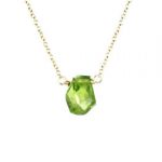 peridot necklace - green peridot - august birthstone - healing crystal - YTOTKOC
