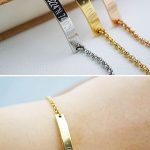 personalized bracelets personalized engraved stainless steel bracelets from earringsnation rose  gold wedding roman GBYHYXM