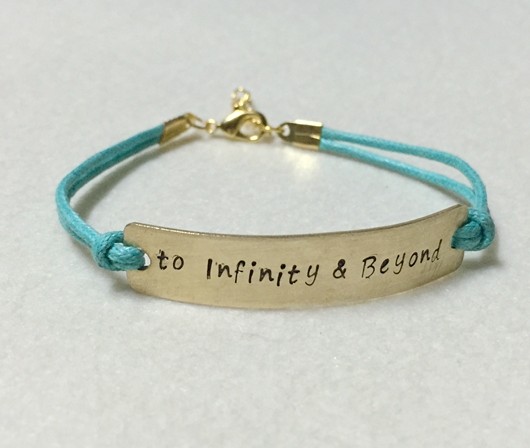 personalized bracelets to infinity and beyond bracelet, personalized bracelet, customized  jewelry,teal infinity best SWOGUDA