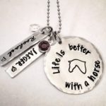 personalized horse jewelry - life is better - horse - horses - ZZVBQPE