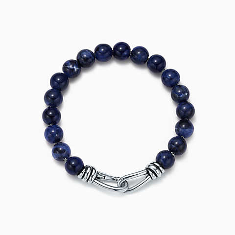 photo bracelet new paloma picasso® knot bead bracelet in sterling silver with sodalite. RNULLKD
