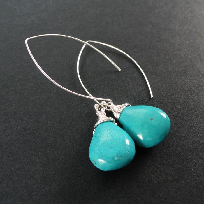 picture of modern turquoise earrings MXOTIMR