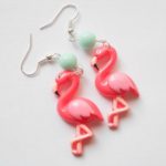 pink flamingo earrings, flamingo earrings, pink flamingos, cute earrings,  exotic, kawaii HZNZCRM