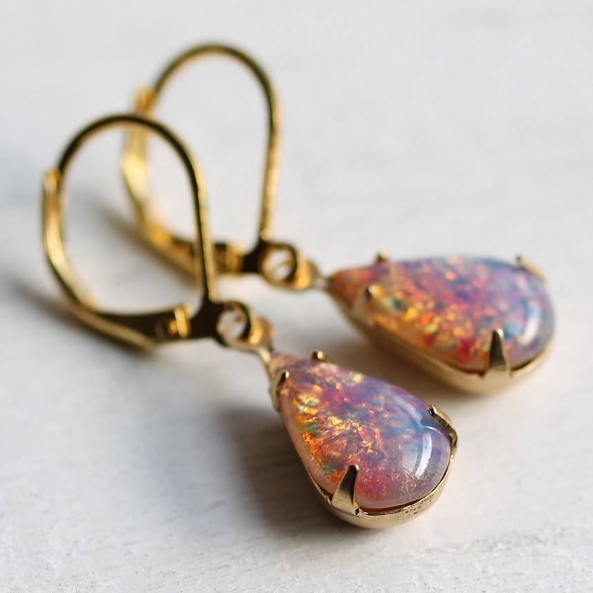 pink opal earrings KQVSIMM