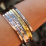popular bracelets factory wholesale custom men women popular engraved inspirational quotes  gold thin WZJRAJR