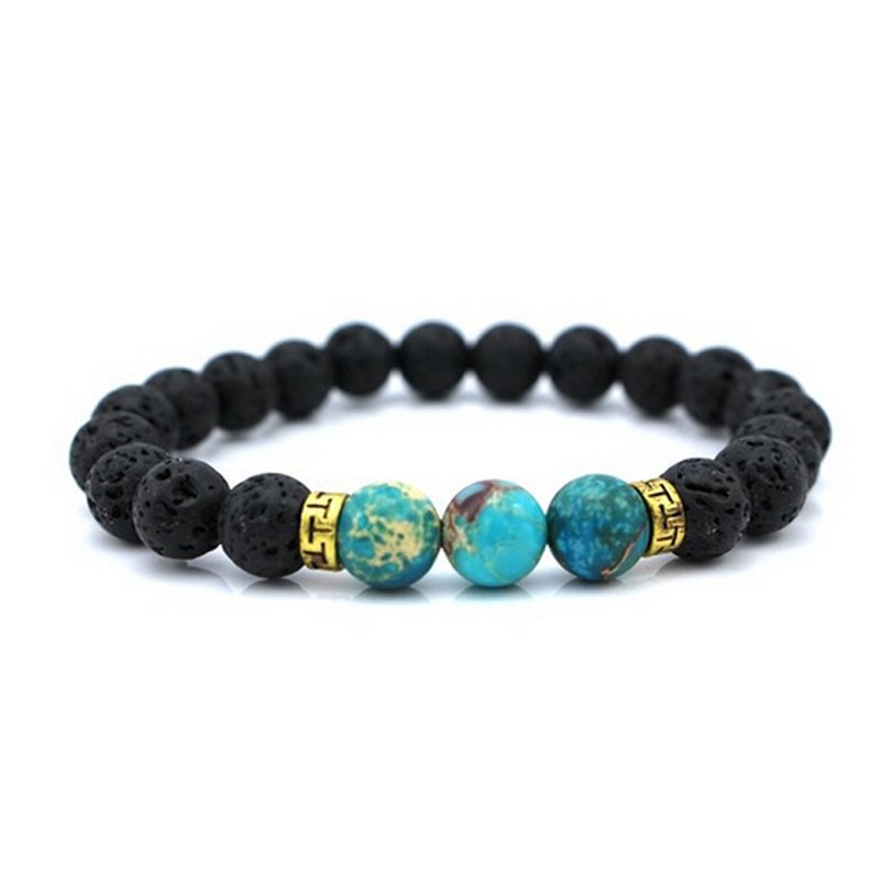 popular bracelets hot black natural lava stone 8mm beads natural stone charm bracelets popular XTUFBBV