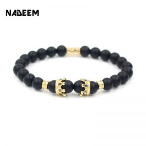 popular bracelets new fashion matte onyx stone bead bracelet for men popular boys imperial YCWPUZN