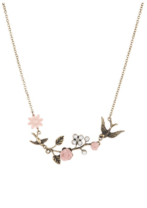 pretty necklaces birds/flowers pretty necklace - delias FTERAKO