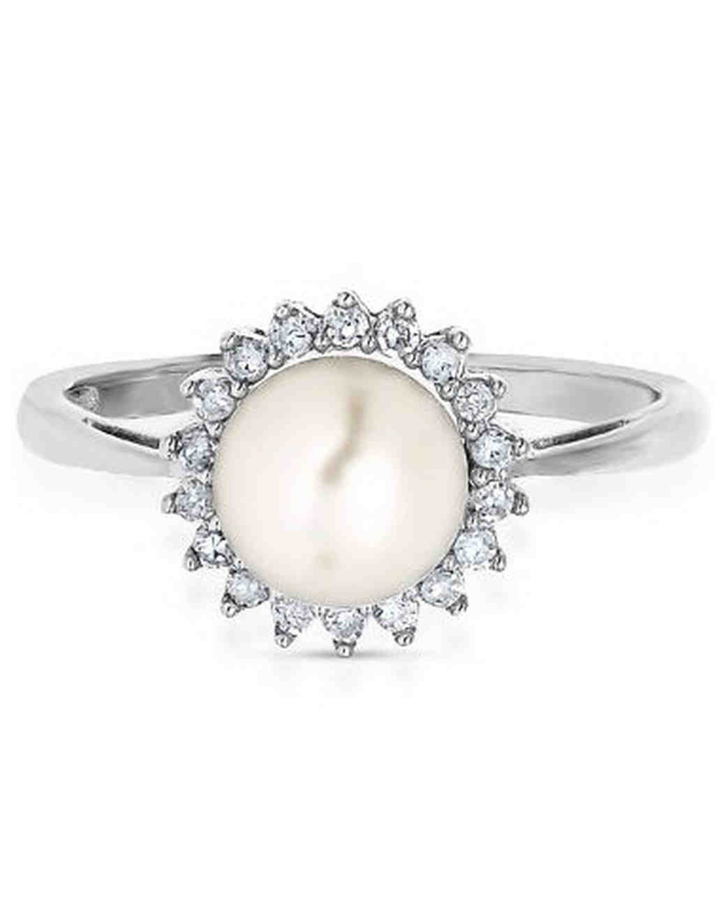 pretty pearl engagement rings | martha stewart weddings CSLQTMO