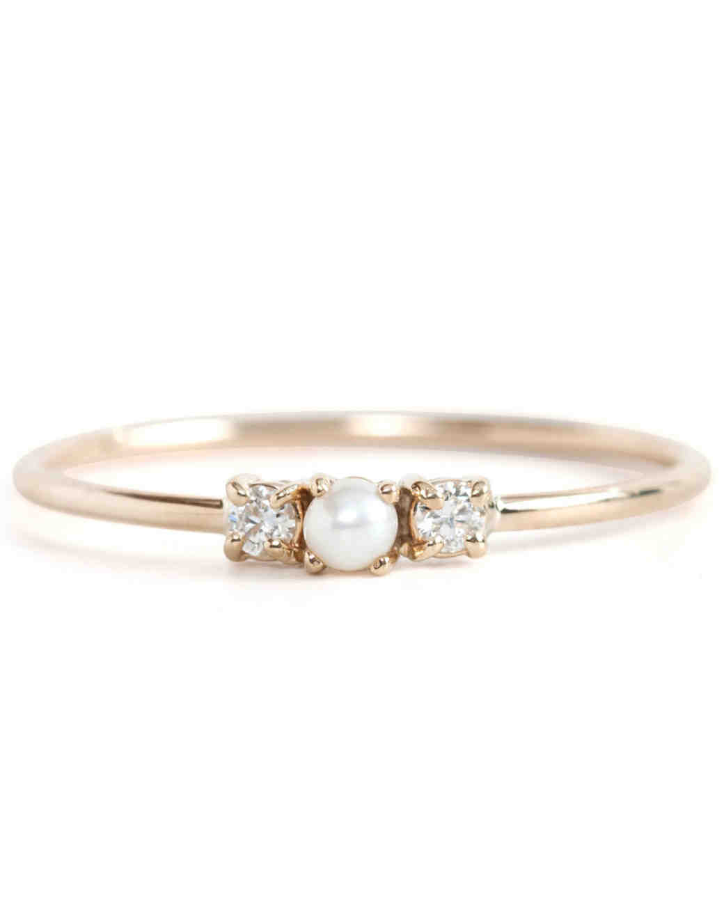 pretty pearl engagement rings | martha stewart weddings FNFJZXO