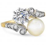 pretty pearl engagement rings | martha stewart weddings KBGTRQP