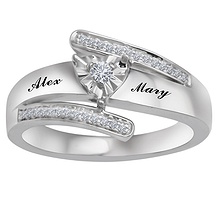 promise rings 1/10 ct. tw diamond heart ring GBNBVOW