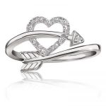 promise rings heart u0026 arrow diamond ring in sterling silver ZZQHFOI