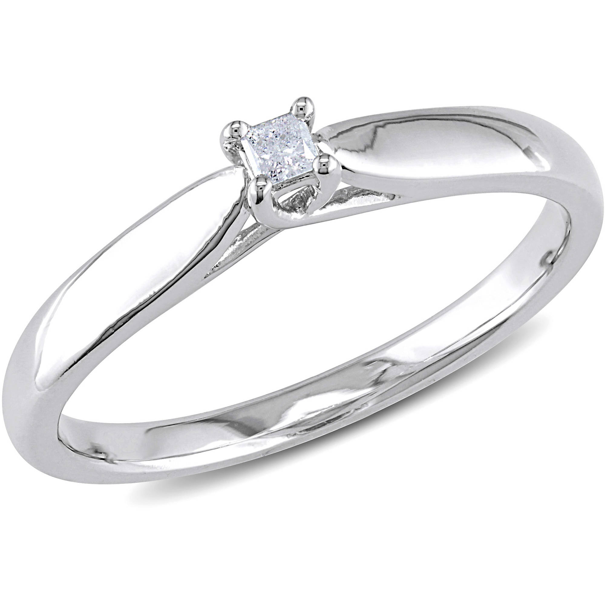 promise rings miabella princess-cut diamond accent sterling silver solitaire promise ring  - walmart.com ODEWECY