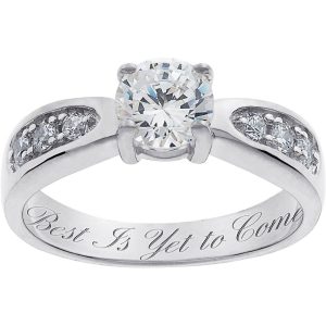 promise rings personalized sterling silver cubic zirconia promise ring HGKIHDF