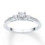 promise rings three-stone promise ring 1/6 ct tw diamonds 10k white gold ICCNRIS