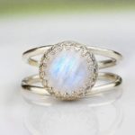 rainbow moonstone ring,silver ring,moonstone jewelry,october  birthstone,silver stone ring HVYOGIH