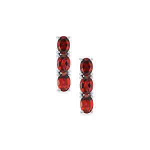 rajasthan garnet earrings in sterling silver 5.68cts ... HTHWIXK