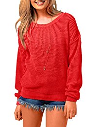 red jumper made by blush avenue® womens ladies oversized baggy long thick knitted  plain chunky IJNMDFD