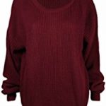 red jumper made by purl® ladies new plain chunky knit loose baggy oversized jumper  tops ETJQFMI