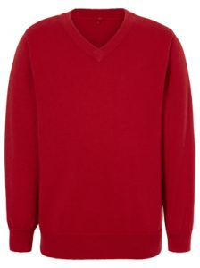 red jumper school v-neck jumper - red RNIIDYN