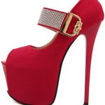 red platform heels red rhinestone ankle strap peep toe platform heels @ fashion high heels  shoes,cheap QNHHLOO